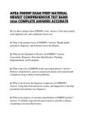 APEA PMHNP EXAM PREP MATERIAL NEWEST COMPREHENSIVE TEST BANK 2026 COMPLETE ANSWERS ACCURATE