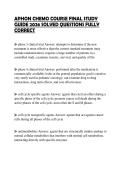 APHON CHEMO COURSE FINAL STUDY GUIDE 2026 SOLVED QUESTIONS FULLY CORRECT