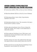 APHON CHEMO COURSE PRACTICE SCRIPT UPDATED 2026 TESTED SOLUTIONS