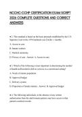 NCCHC-CCHP CERTIFICATION EXAM SCRIPT 2026 COMPLETE QUESTIONS AND CORRECT ANSWERS
