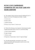 NCCHC-CCHP COMPREHENSIVE EXAMINATION TEST 2026 STUDY GUIDE WITH SOLVED QUESTIONS