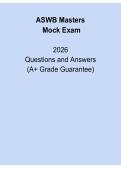 ASWB Masters 2026 Mock Exam&colon; Full Practice Test