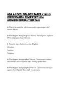AQA A LEVEL BIOLOGY PAPER 3 7402&sol;3 CERTIFICATION REVIEW SET 2026 ANSWERS GUARANTEED PASS