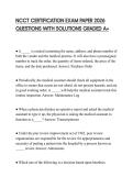 NCCT CERTIFICATION EXAM PAPER 2026 QUESTIONS WITH SOLUTIONS GRADED A&plus;