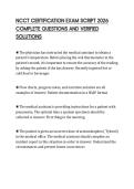 NCCT CERTIFICATION EXAM SCRIPT 2026 COMPLETE QUESTIONS AND VERIFIED SOLUTIONS