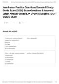 Jean Inman Practice Questions Domain II Study Guide Exam &lpar;2026&rpar; Exam Questions & Answers &vert; Latest Already Graded A&plus; UPDATE &vert;2026&excl;&excl; STUDY GUIDE EXAM
