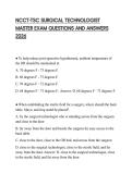 NCCT-TSC SURGICAL TECHNOLOGIST MASTER EXAM QUESTIONS AND ANSWERS 2026