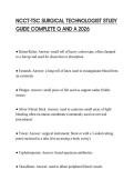 NCCT-TSC SURGICAL TECHNOLOGIST STUDY GUIDE COMPLETE Q AND A 2026