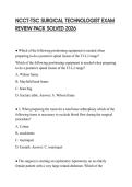 NCCT-TSC SURGICAL TECHNOLOGIST EXAM REVIEW PACK SOLVED 2026
