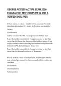 GEORGE ACCESS ACTUAL EXAM 2026 EXAMINATION TEST COMPLETE Q AND A VERIFIED 100&percnt; PASS