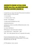 GEORGETTE PMHNP ACTUAL EXAM PAPER 2026 FULL 388 QUESTIONS AND VERIFIED ANSWERS GRADED A&plus;