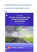 Test Bank for Ethical Obligations and Decision Making in Accounting&colon; Text and Cases &lpar;6th Edition&rpar; by Steven M&period; Mintz&vert; Latest 2026