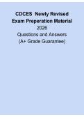 CDCES 2026 Newly Revised Exam Prep Material &ndash; Updated Certified Diabetes Care & Education Specialist Review
