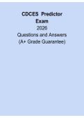 CDCES 2026 Predictor Exam &ndash; Certified Diabetes Care and Education Specialist Readiness Assessment