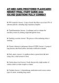 ATI MED-SURG PROCTORED FLASHCARDS NEWEST FINAL STUDY GUIDE 2026 SOLVED QUESTIONS FULLY CORRECT