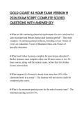 GOLD COAST 45 HOUR EXAM VERSION H 2026 EXAM SCRIPT COMPLETE SOLVED QUESTIONS WITH ANSWER KEY