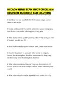 NCCAOM HERBS EXAM STUDY GUIDE 2026 COMPLETE QUESTIONS AND SOLUTIONS