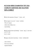 NCCAOM HERBS EXAMINATION TEST 2026 COMPLETE QUESTIONS AND SOLUTIONS 100&percnt; CORRECT