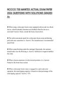 NCCCO TSS MANITEX ACTUAL EXAM PAPER 2026 QUESTIONS WITH SOLUTIONS GRADED A&plus;