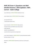 NUR 265 Exam 4 &vert; Questions and Well  Detailed Answers &vert; 2026 Updated &vert; 100&percnt;  Correct &ndash; Galen College 