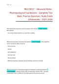 WGU D027 Advanced Patho-Pharmacological Foundations &vert; Test Bank 2025&ndash;2026