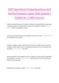 EMT Operations Fisdap Questions And  Verified Answers Latest 2026 Update &vert;  Graded A&plus; &vert; 100&percnt; Success