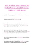 HVAC NATE Heat Pump Questions And  Verified Answers Latest 2026 Update &vert;  Graded A&plus; &vert; 100&percnt; Success 