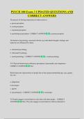 PSYCH 100 Exam 3 UPDATED QUESTIONS AND  CORRECT ANSWERS