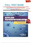 FULL TEST BANK For Applied Pathophysiology For The Advanced Practice Nurse 2nd Edition By Lucie Dlugasch &lpar;Author&rpar; Latest Update Graded A&plus;