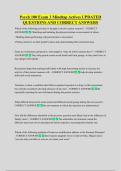 Psych 100 Exam 3 Mindtap Actives UPDATED  QUESTIONS AND CORRECT ANSWERS