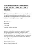 FTCE PREKINDERGARTEN COMPREHENSIVE SCRIPT 2026 FULL QUESTIONS CORRECT ANSWERS