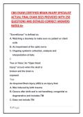 Certified Brain Injury Specialist Exam 2025&colon; Study Guide&comma; Questions & Answers