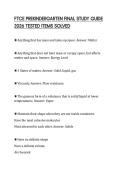 FTCE PREKINDERGARTEN FINAL STUDY GUIDE 2026 TESTED ITEMS SOLVED