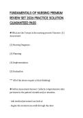 FUNDAMENTALS OF NURSING PREMIUM REVIEW SET 2026 PRACTICE SOLUTION GUARANTEED PASS