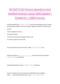 NC BLET Civil Process Questions And  Verified Answers Latest 2026 Update &vert;  Graded A&plus; &vert; 100&percnt; Success