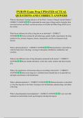 PYB159 Exam Prep UPDATED ACTUAL  QUESTIONS AND CORRECT ANSWERS