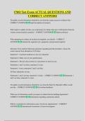 FMO Test Exam ACTUAL QUESTIONS AND  CORRECT ANSWERS