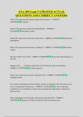 ANA 109 Exam 5 UPDATED ACTUAL  QUESTIONS AND CORRECT ANSWERS