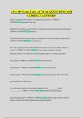 ANA 109 Exam 5 uky ACTUAL QUESTIONS AND  CORRECT ANSWERS