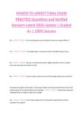 POWER TO ARREST FINAL EXAM  PRACTICE Questions and Verified  Answers Latest 2026 Update &vert; Graded  A&plus; &vert; 100&percnt; Success 