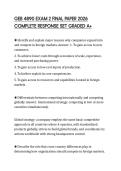 GEB 4890 EXAM 2 FINAL PAPER 2026 COMPLETE RESPONSE SET GRADED A&plus;