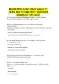 GUIDEWIRE ASSOCIATE ANALYST EXAM QUESTIONS WITH CORRECT ANSWERS RATED A&plus;&period;pdf
