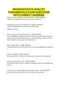 INSURANCESUITE ANALYST FUNDAMENTALS EXAM QUESTIONS WITH CORRECT ANSWERS 2026&period;pdf