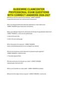 GUIDEWIRE CLAIMCENTER PROFESSIONAL EXAM QUESTIONS WITH CORRECT ANSWERS 2026-2027&period;pdf
