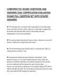 CHIROPRACTIC BOARD QUESTIONS AND ANSWERS 2026 CERTIFICATION EVALUATION EXAMS FULL QUESTION SET WITH SOLVED ANSWERS