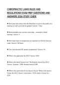 CHIROPRACTIC LAWS RULES AND REGULATIONS EXAM PREP QUESTIONS AND ANSWERS 2026 STUDY GUIDE