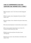 CHM 113 COMPREHENSIVE EXAM 2026 QUESTIONS AND ANSWERS 100&percnt; CORRECT