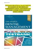 TEST BANK FOR LITTLE & FALACE&rsquo;S DENTAL  MANAGEMENT OF THE MEDICALLY  COMPROMISED PATIENT&comma; 10TH EDITION &vert;ALL  CHAPTERS &vert; ANSWERS WITH RATIONALES  NEWEST VERSION 