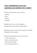CHSE COMPREHENSIVE EXAM 2026 QUESTIONS AND ANSWERS 100&percnt; CORRECT