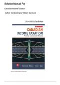 Solution Manual For Canadian Income Taxation 2024&sol;2025 27th Edition &lpar; Abraham Iqbal William Buckwold&comma; 2024&rpar; All Chapters &vert; Newest Edition 2026
